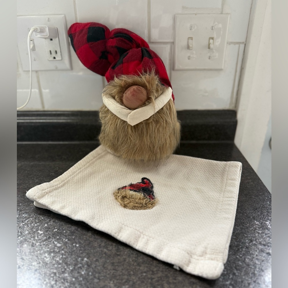 DECOR | gnome & matching dish towel